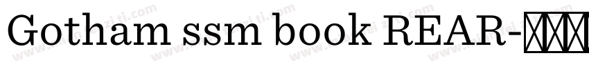 Gotham ssm book REAR字体转换